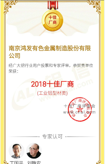 鋁行業十佳廠商